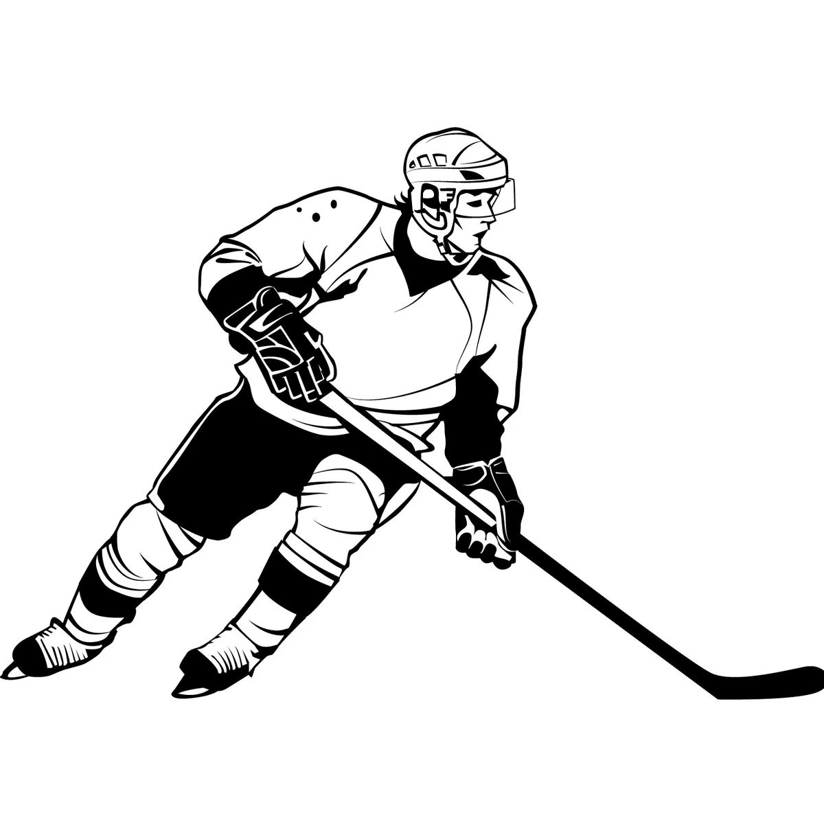 НХЛ силуэт хоккеиста